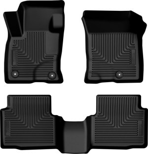 Ford Escape Floor Mats - Front + Rear - Husky Liners - WeatherBeater - Black - `24-`25